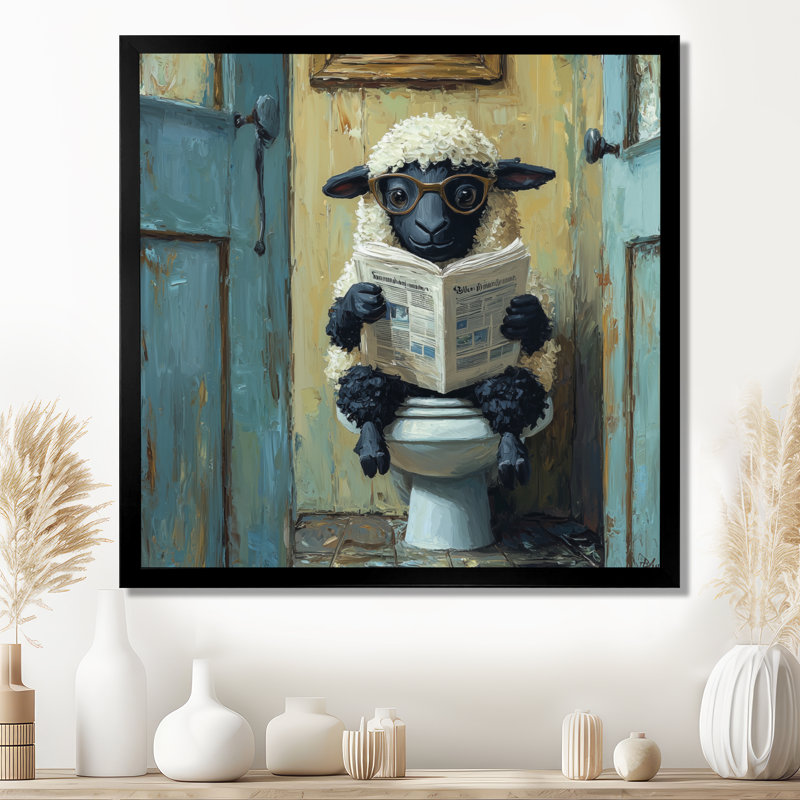 Keyairra - Animals Wall Art, Single Picture Framed Print, Black, 16" H x 16" W