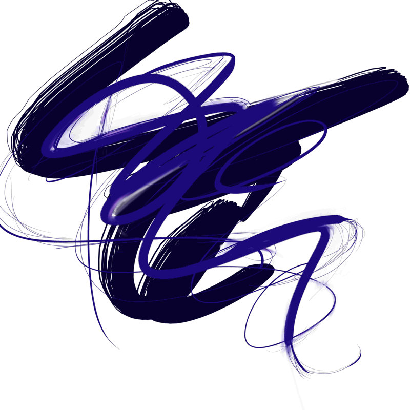 Marine abstraite 1, impression sur toile tendue, H 12 po x l 12 po