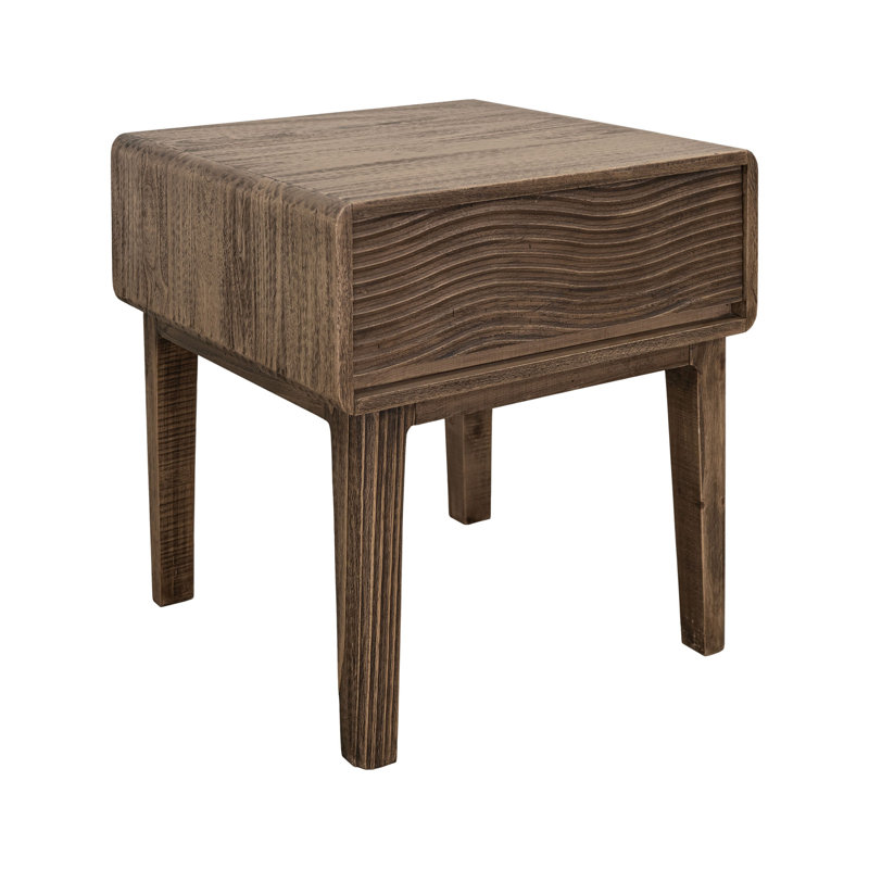 Table de bout Oly, 1 tiroir, brun rustique naturel Melina 23 po