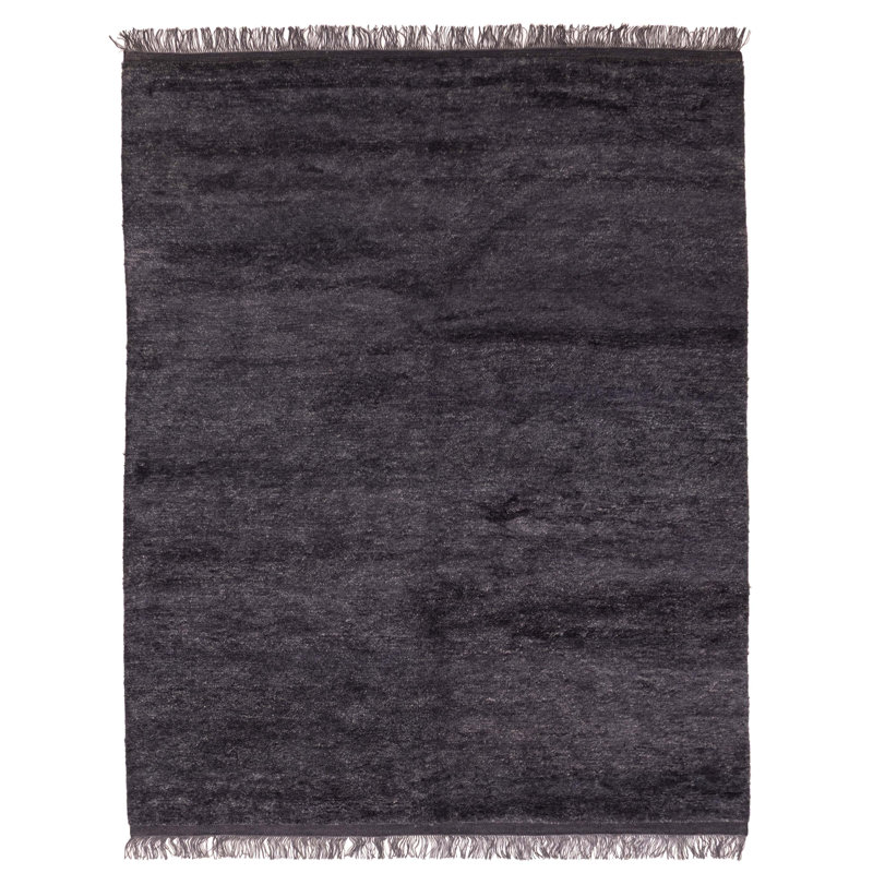 Tapis noir Pak Finest Gabbeh 8 pi 2 po x 10 pi 3 po