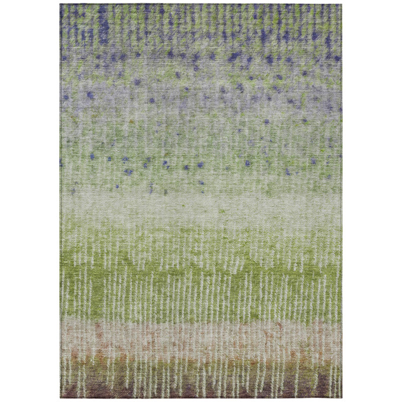 Machine Washable Indoor/Outdoor Chantille ACN2811 Modern Rug, 8' x 10', Green