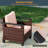 Dreyer 2 Piece Patio Sofa Set, Wicker Sofa with Thick Cushion-110098618