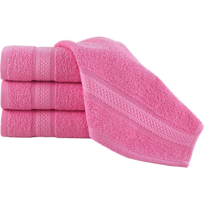 4 Pieces Washcloths Bath Linen Set Quick-Dry, Highly Absorbent , Soft Feel Towels, Premium Quality Flannel Face Cloths