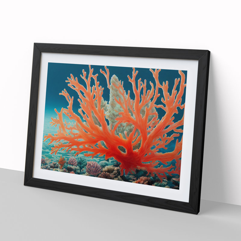 The Coral Reef Vol.1 - Single Picture Frame Print, Black, 34cm H x 46cm W