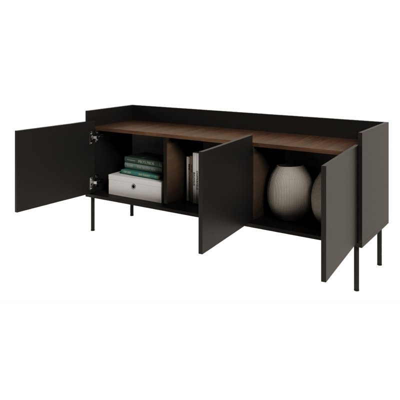Unfinished TV Stand, 140, Black