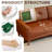 86.6''W Luxurious Comfy Leather Sofa Bed, Oversized 3-seater Sectional Sleeper Couch with Deep Cushions and Square Armrest, Mid-century Modern Tufted Upholstered Loveseat Sofa for Living Room and Bedroom, Brown