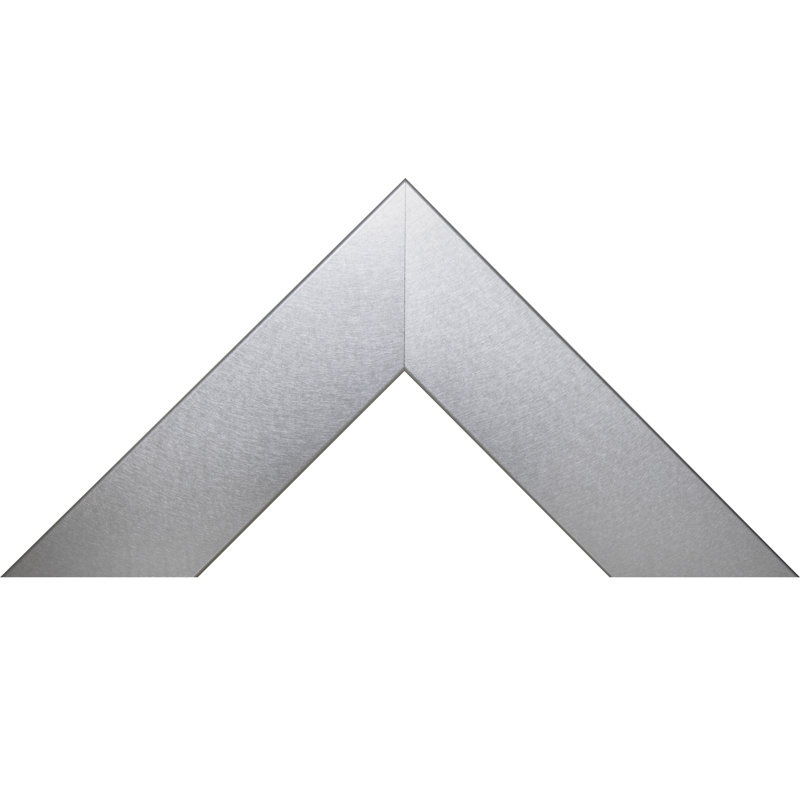 Bahena Engineered Wood Flat Wall Mirror, 25" x 25", Silver