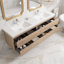 Meuble-lavabo mural étanche de 72 pouces en bois fabriqué avec lavabo intégré en résine, rangement à fermeture en douceur et préassemblé-385890314