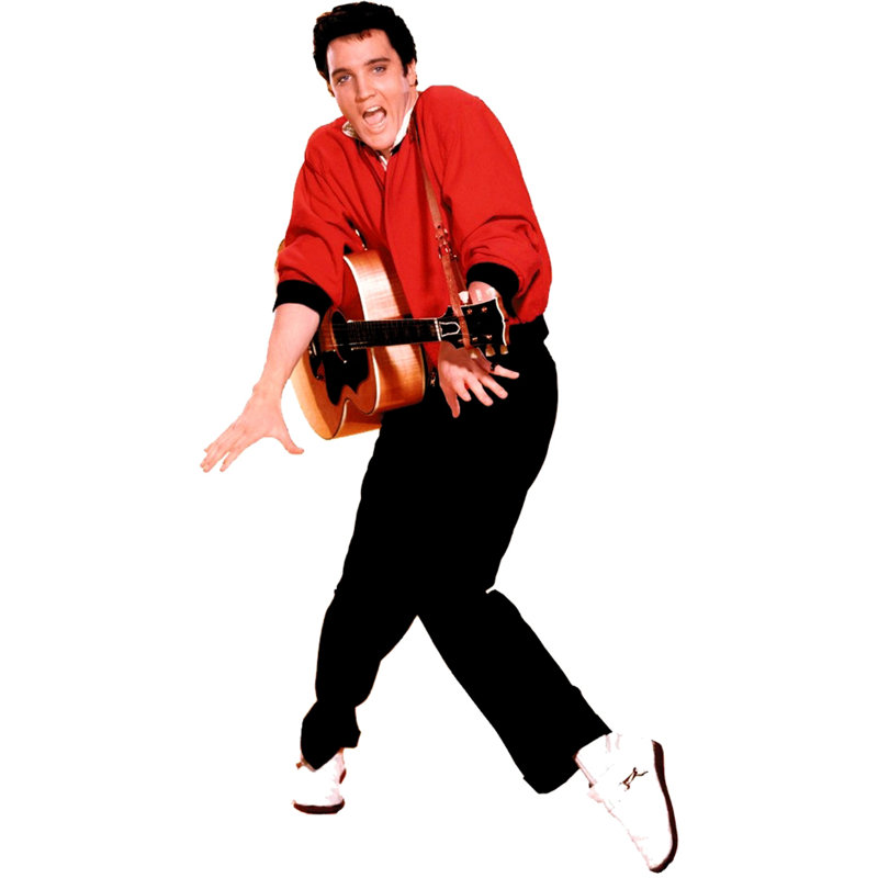 Life-Size Elvis Presley Red Jacket Cardboard Stand-Up