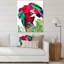 Perroquet rouge et vert - reproduction sur toile-67339356-67339359