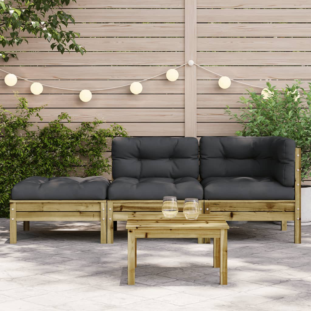 Gartensofa mit Kissen