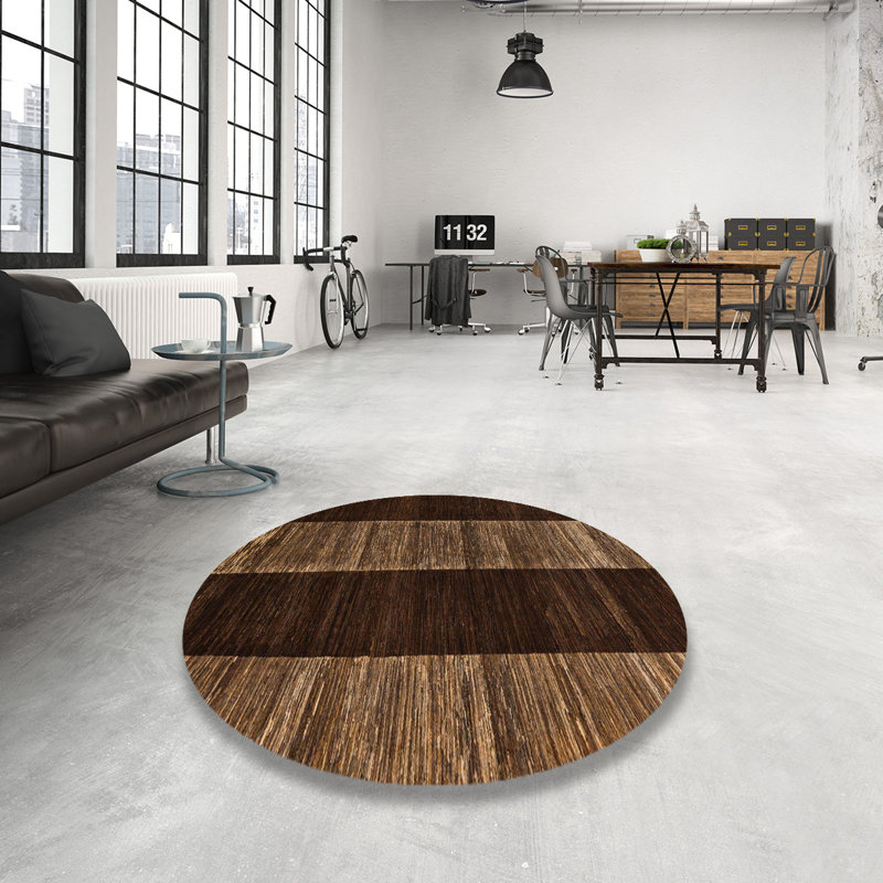 Abstract Indoor Rug, Round 4'