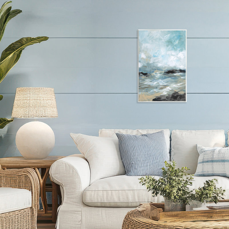 Across The Sand Nautical Abstract, plaque murale, design par Wani Pasion, H 15 po x l 10 po