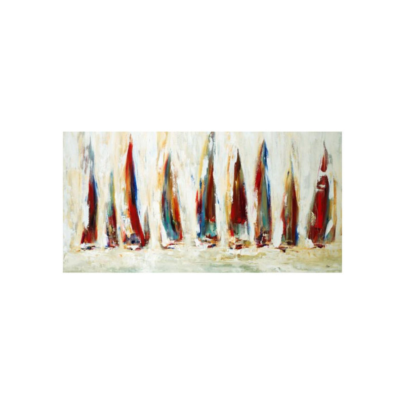 «Game Day» par Lisa Ridgers, impression sur toile tendue, H 30 po x l 59 po x P 1,5 po, Couche de verre