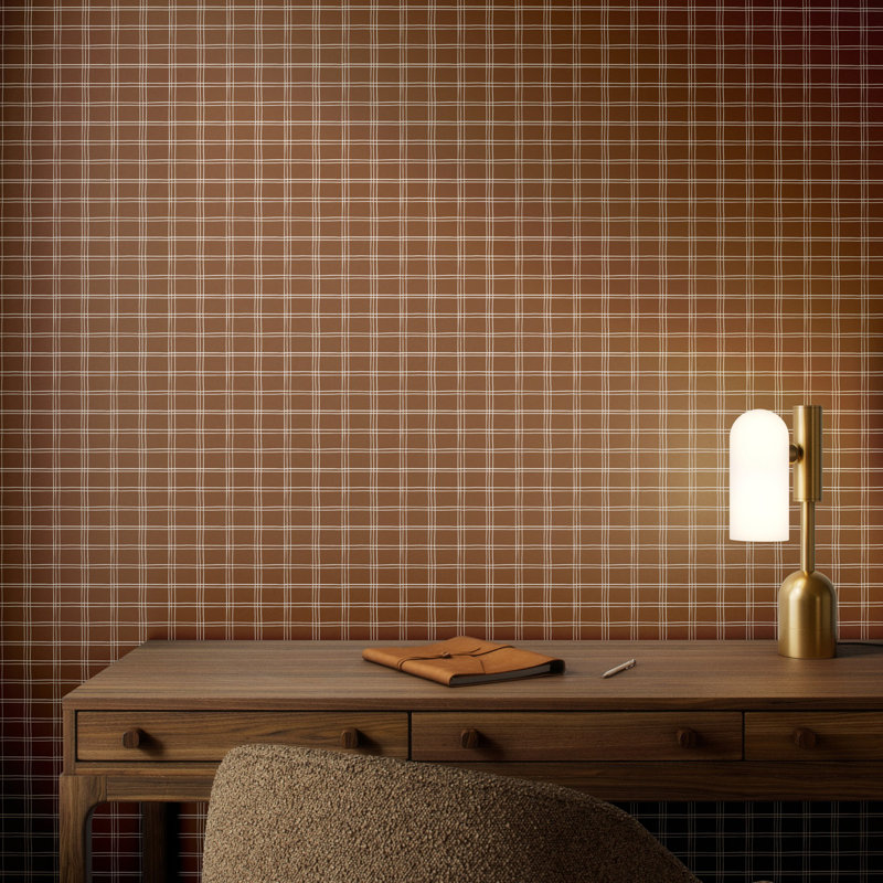 Hand Checks Wallpaper by Getty Images, Terracotta I