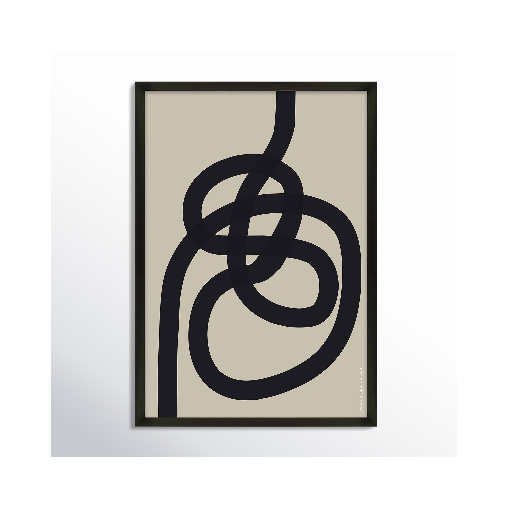 Intertwined 2 by Romina Gadler, Black Framed Paper, 38" H x 26.5" W x 1.25" D