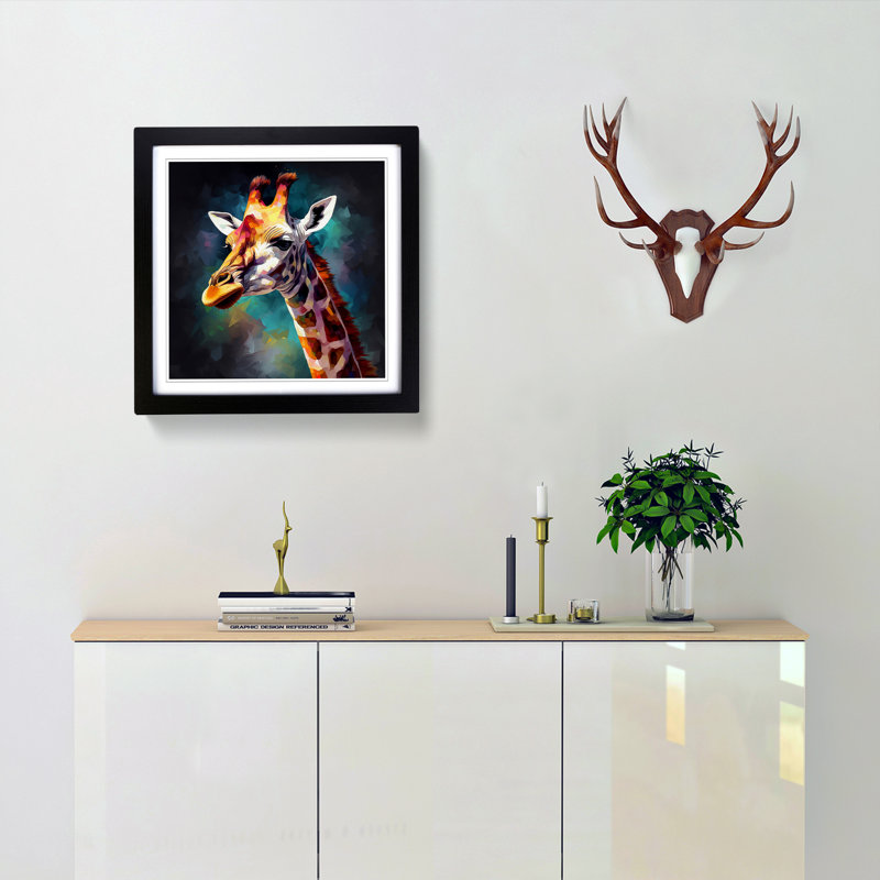 Giraffe Abstract Art No.3 - Framed Print