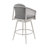Giancola Outdoor Patio Swivel Bar or Counter Stool in Aluminum with Rope and Cushions-610796975