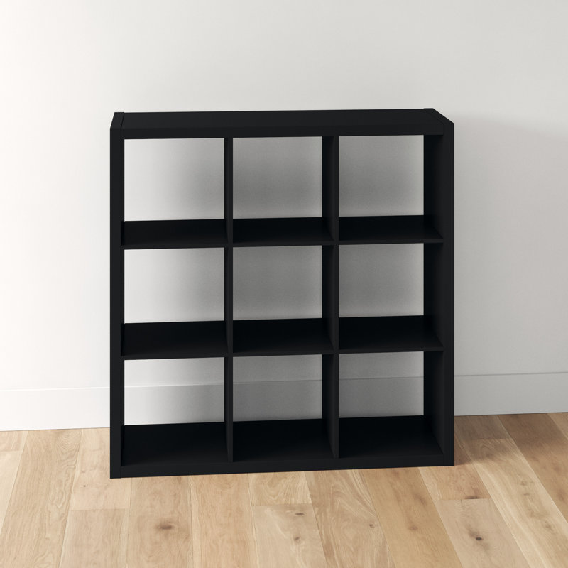 43.98" H x 43.82" W Decorative Cube Bookcase, Black