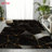 Geometric Wireframe Style Area Rug, Black Orange Light Pattern, Machine Washable Non Slip, Indoor Decor for Living Room Bedroom Entryway Front Door Kitchen Balcony Apartment Cozy Home-129037015