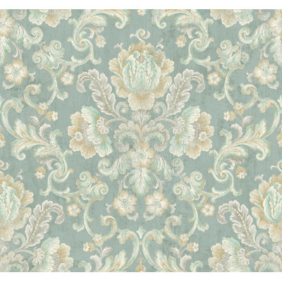 Rouleau de papier peint floral L 27 pi x l 27 po Gabel
