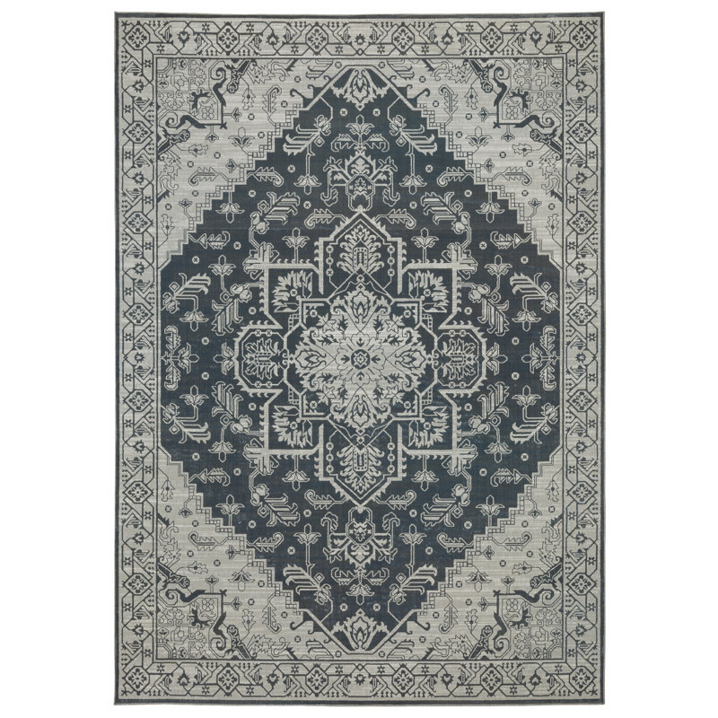 Reffett Oriental Indoor Rug, Rectangle 6'7" x 9'6"