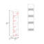 Armoire murale Cale, 4 tablettes, blanc