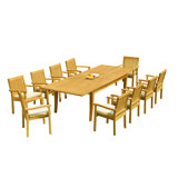 Leveb Outdoor 9 - Piece Teak Dining Set