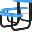 Table de pique-nique d'extérieur en métal déployé de qualité commerciale accessible en fauteuil roulant-887544783