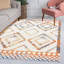 Tapis ivoire / bleu / orange Amir Moroccan Beni Souk-2111709172