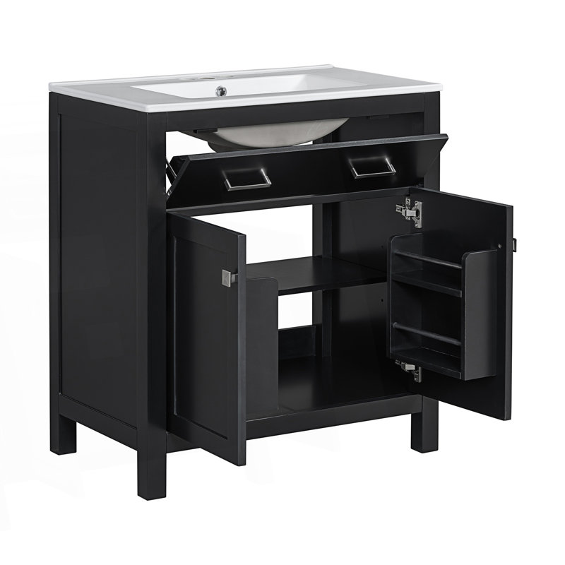 Ensemble de meuble-lavabo Modern, Noir