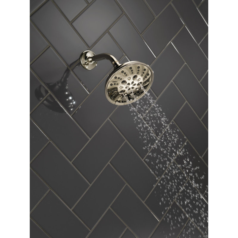 Rain Dual Shower Head with H2Okinetic Technology, Polished Nickel