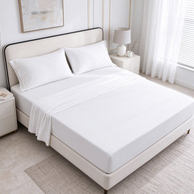 100% coton t-shirt ultra doux, confortable et respirant pour matelas jusqu'à 20 po de poche extra profonde