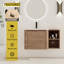 Meuble-lavabo flottant de 36 pouces avec lavabo en céramique, porte à fermeture en douceur et beaucoup de rangement - conception murale moderne pour une élégance compacte