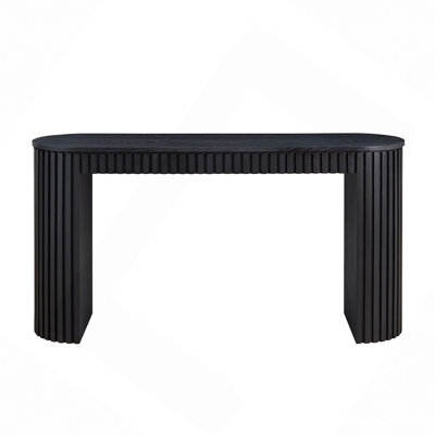 59.05" Console Table With Drawer For Entryway With Unique Vertical Stripe Design For Living Room Hallway Foyer Entrance Study