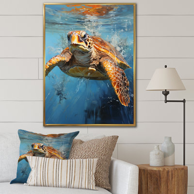 Reproduction sur toile Adelchi Turquoise