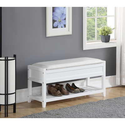 Banc avec rangement pour chaussures blanc