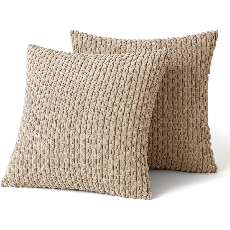 Housse de coussin Cozy 2 pièces, Beige, 20 po x 20 po