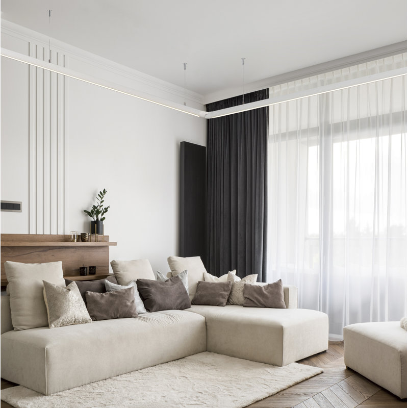 1 - Light LED Unique/Statement Pendant, White