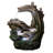 Organic Forest Stream Outdoor Water Fountain with Cool Glow Lighting and Adjustable Flow
