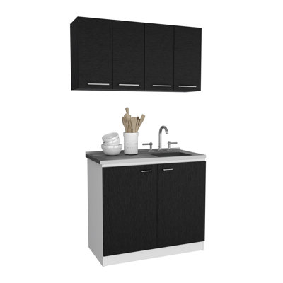 Ensemble de cuisine, armoire murale et évier utilitaire 2 pièces Aztec