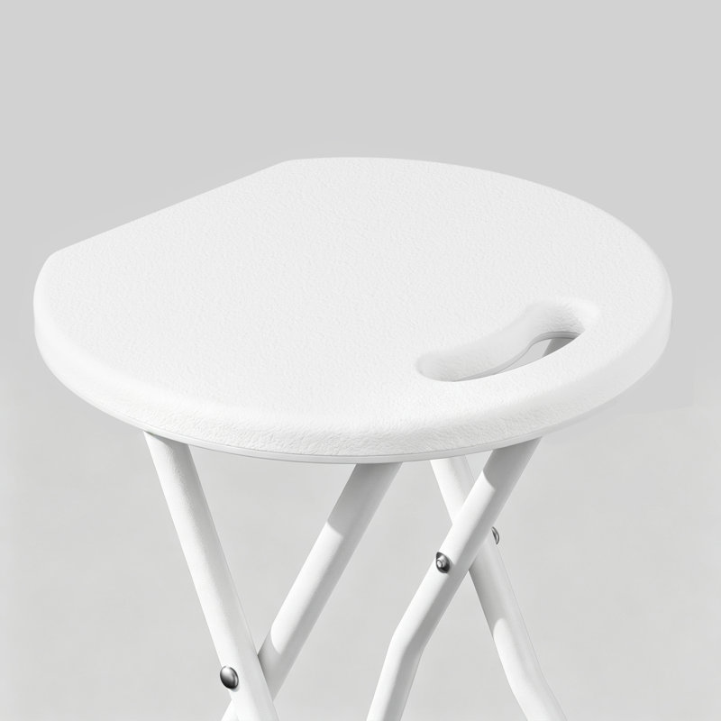 Ensemble de 4 tabourets pliants pour adultes portatifs, sans dossier 18,7 pouces, tabourets pliables et robustes avec poignée pour comptoir de cuisine