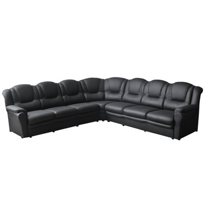 Illies 7 Seater Faux Leather Corner Sofa