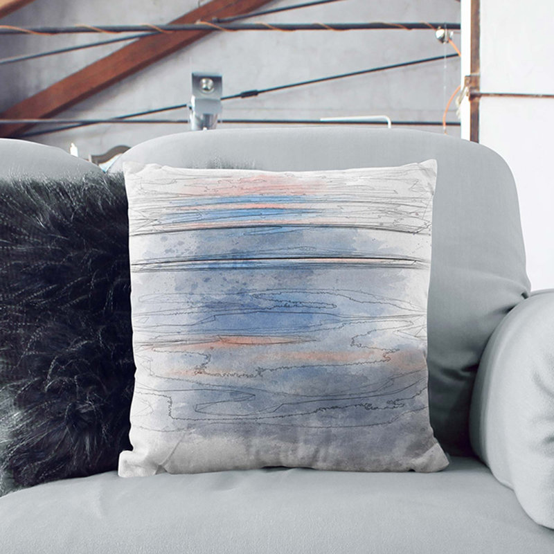 Square Throw Cushion, Stone, 40cm H x 40cm W x 15cm D