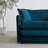 Comfy Deep Single Seat Sofa Upholstered Reading Armchair Living Room Chair Blue Chenille Fabric , 1 Toss Pillow-1415346156