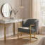 Fauteuil confortable avec structure en métal doré pour le salon, la chambre à coucher ou le bureau-285301721