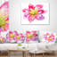 Coussin décoratif imprimé floral pleine fleur rose-89812921-89812917