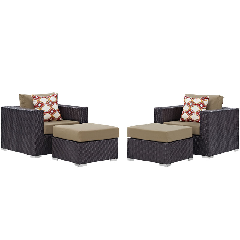 Ensemble modulaire d'extérieur 4 pièces Convene, Moka