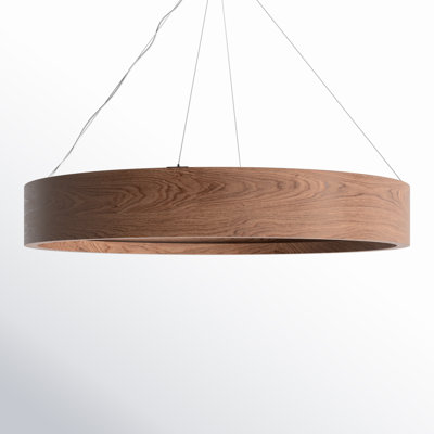 Lottie Single Light Wood Dimmable LED Chandelier