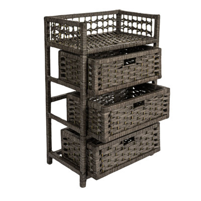 Stain Paper Rope 3 Drawer Chest 
